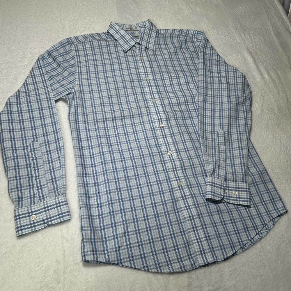 LL Bean wrinkle resistant Trim fit long sleeve button down plaid men’s Small